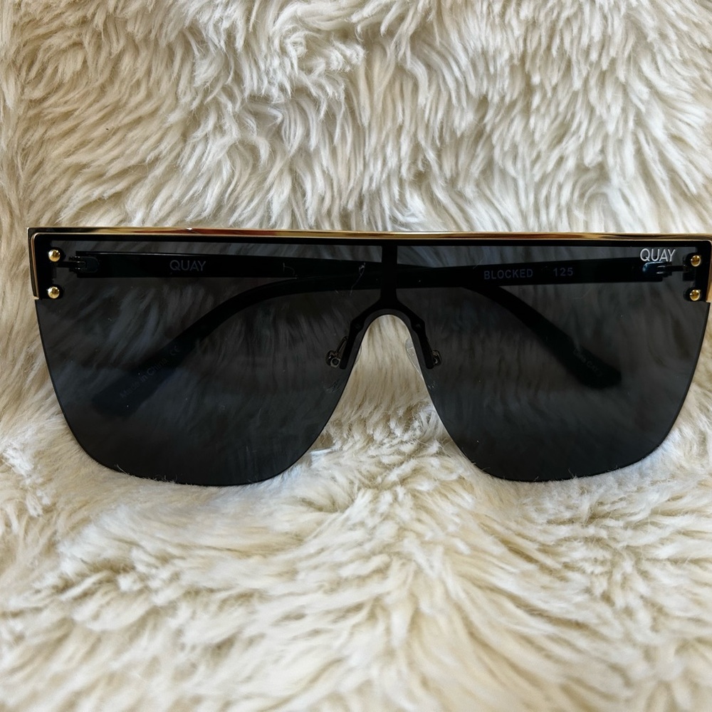 Quay Australia Black and Gold Sunglasses